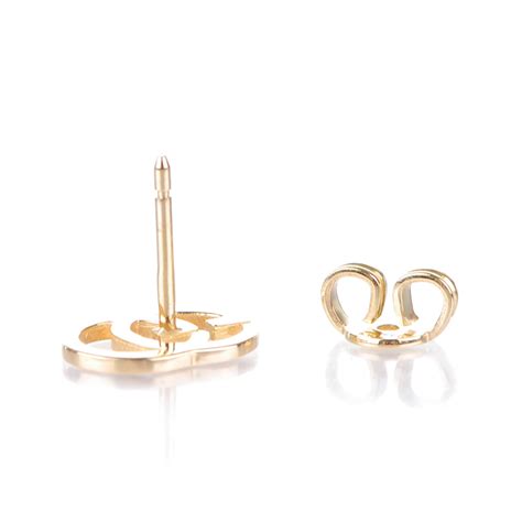 gucci yellow gold gg tissue stud earrings|Gucci stud earrings sale.